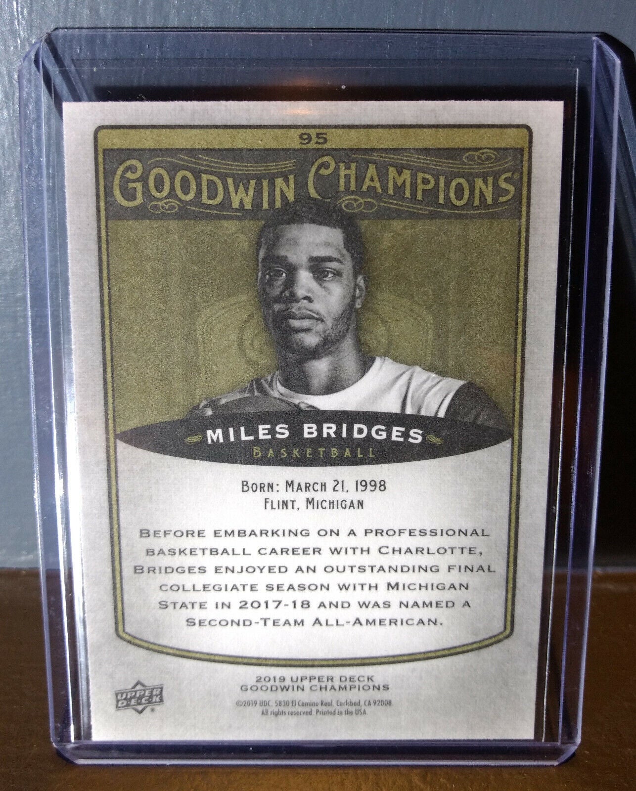 2019 Upper Deck Goodwin Champions Miles Bridges #95 Basketball Card