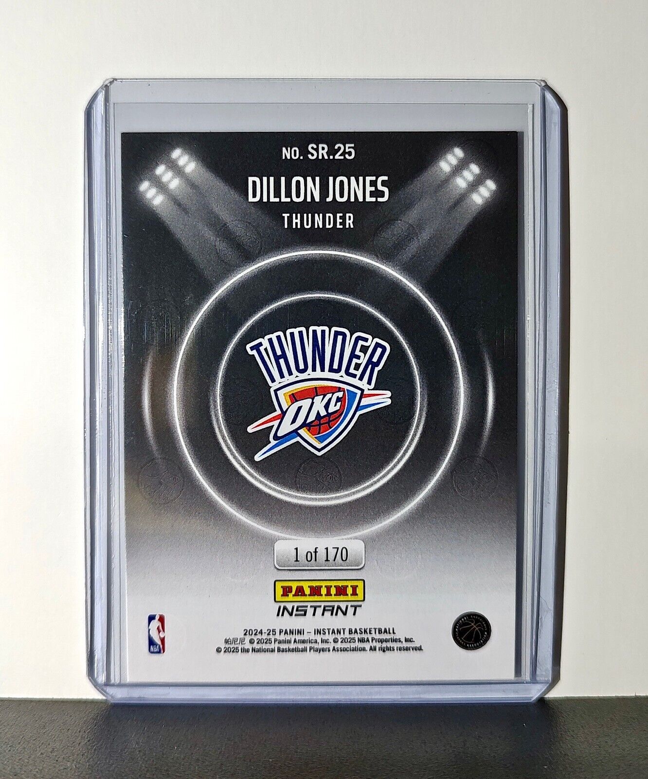 Dillon Jones Rookie 2024-25 Panini Spotlight Rookies NBA #25 Thunder 1 of 170