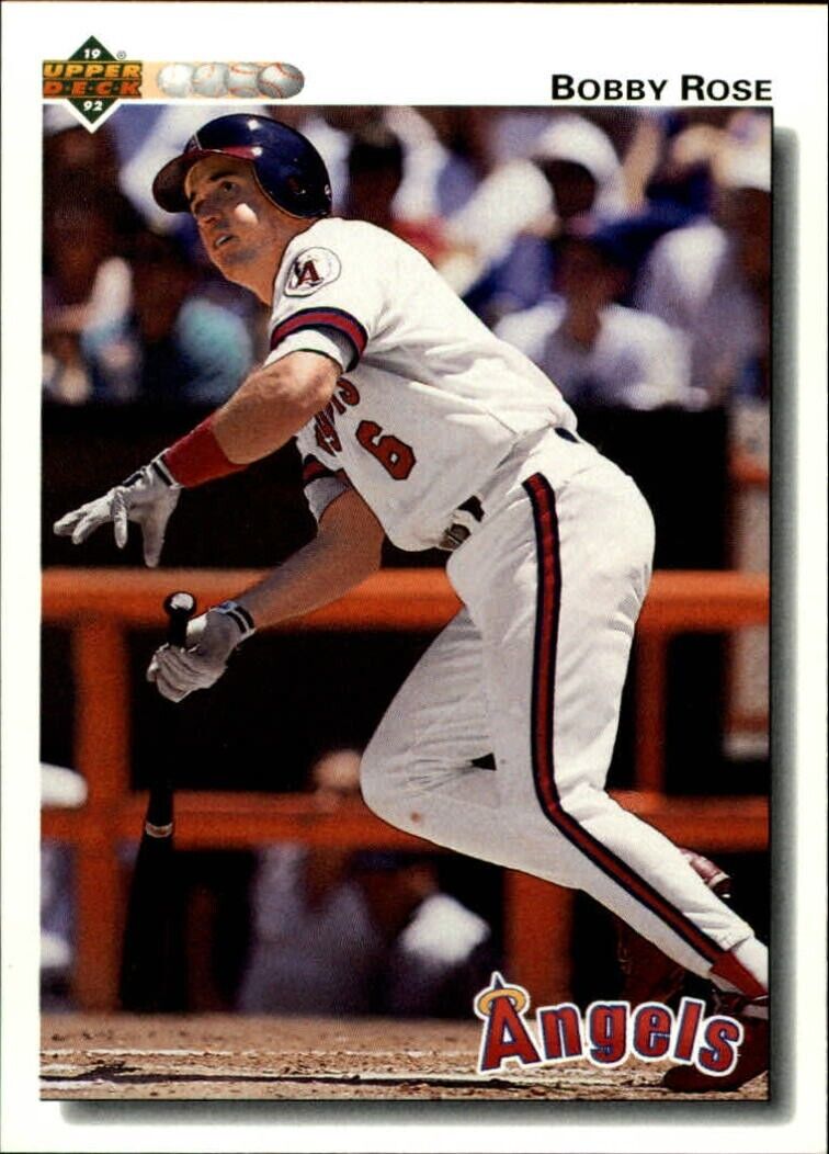 Bobby Rose 1992 Upper Deck MLB #611 Baseball Card California Angels