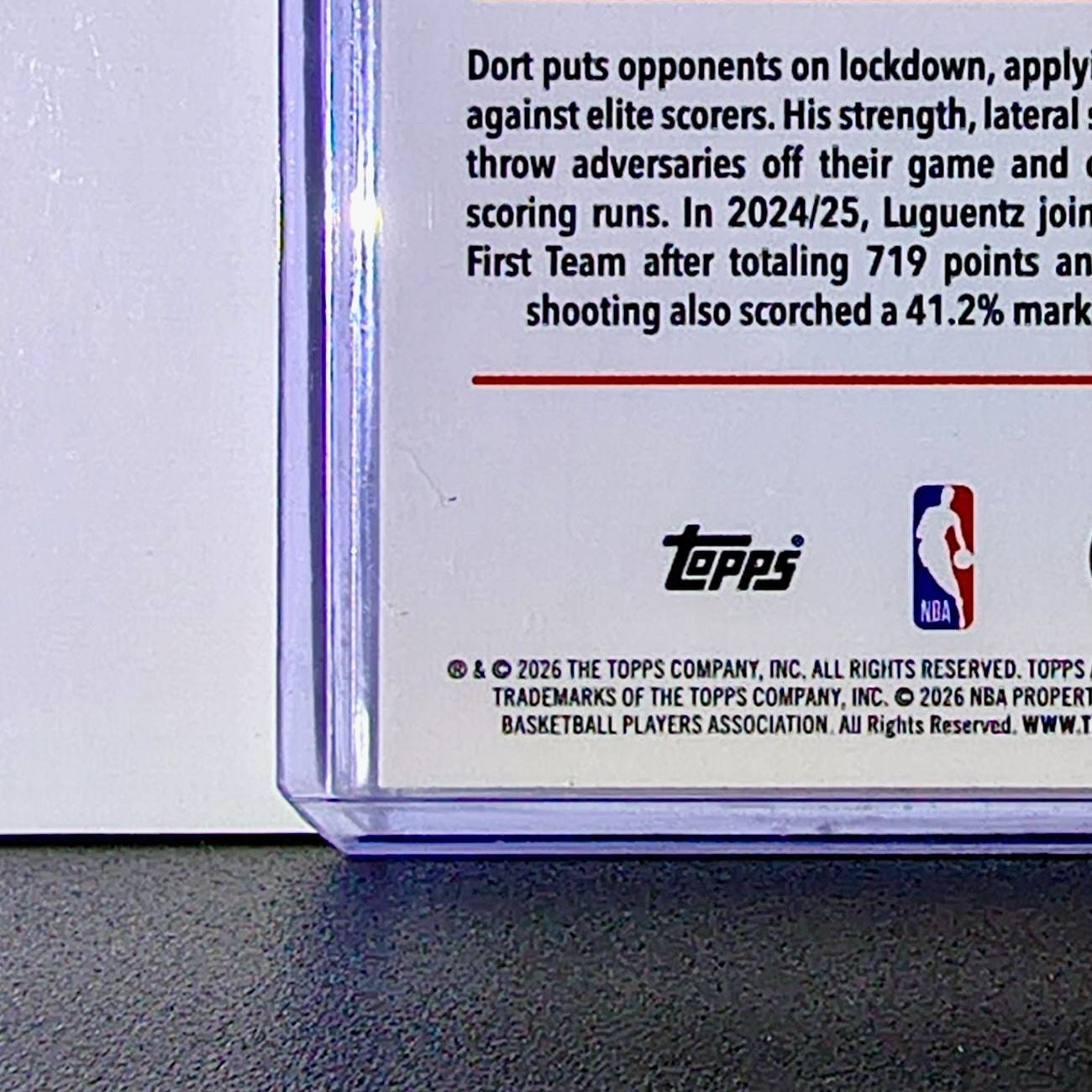 Luguentz Dort 2025-26 NBA Topps Chrome Update #127 Card Oklahoma City Thunder
