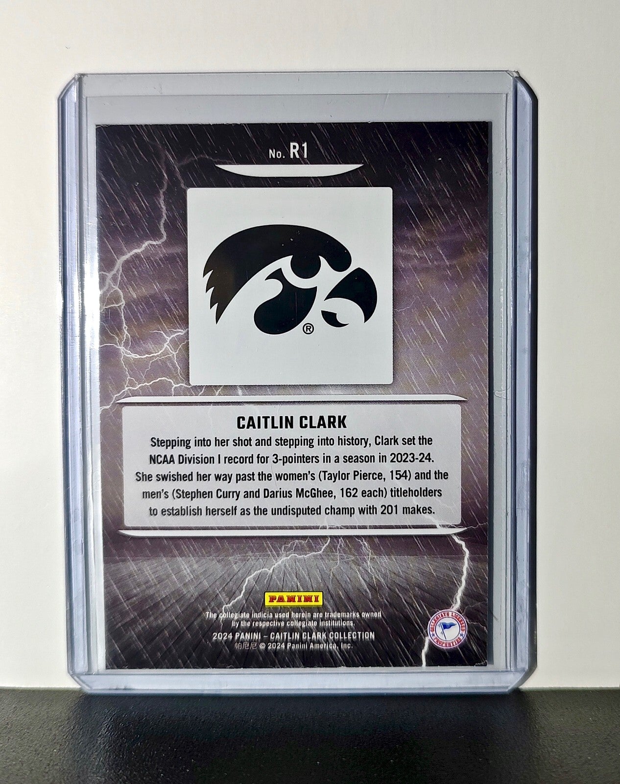 Caitlin Clark 2024 Silver Foil Panini Donruss Reigning 3’s #R1 Iowa Hawkeyes