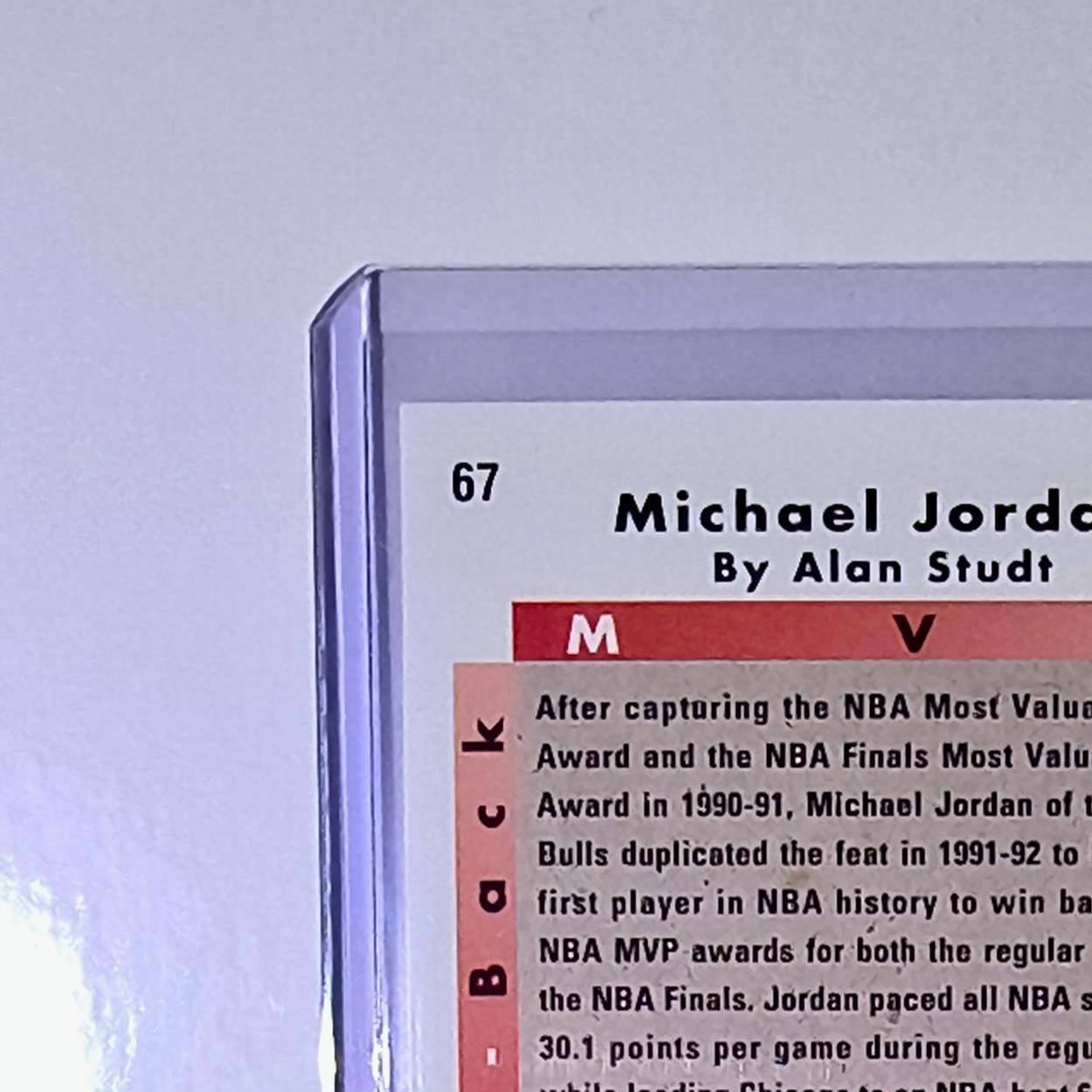 Michael Jordan 1992-93 Upper Deck Back to Back MVP #67 Card Chicago Bulls