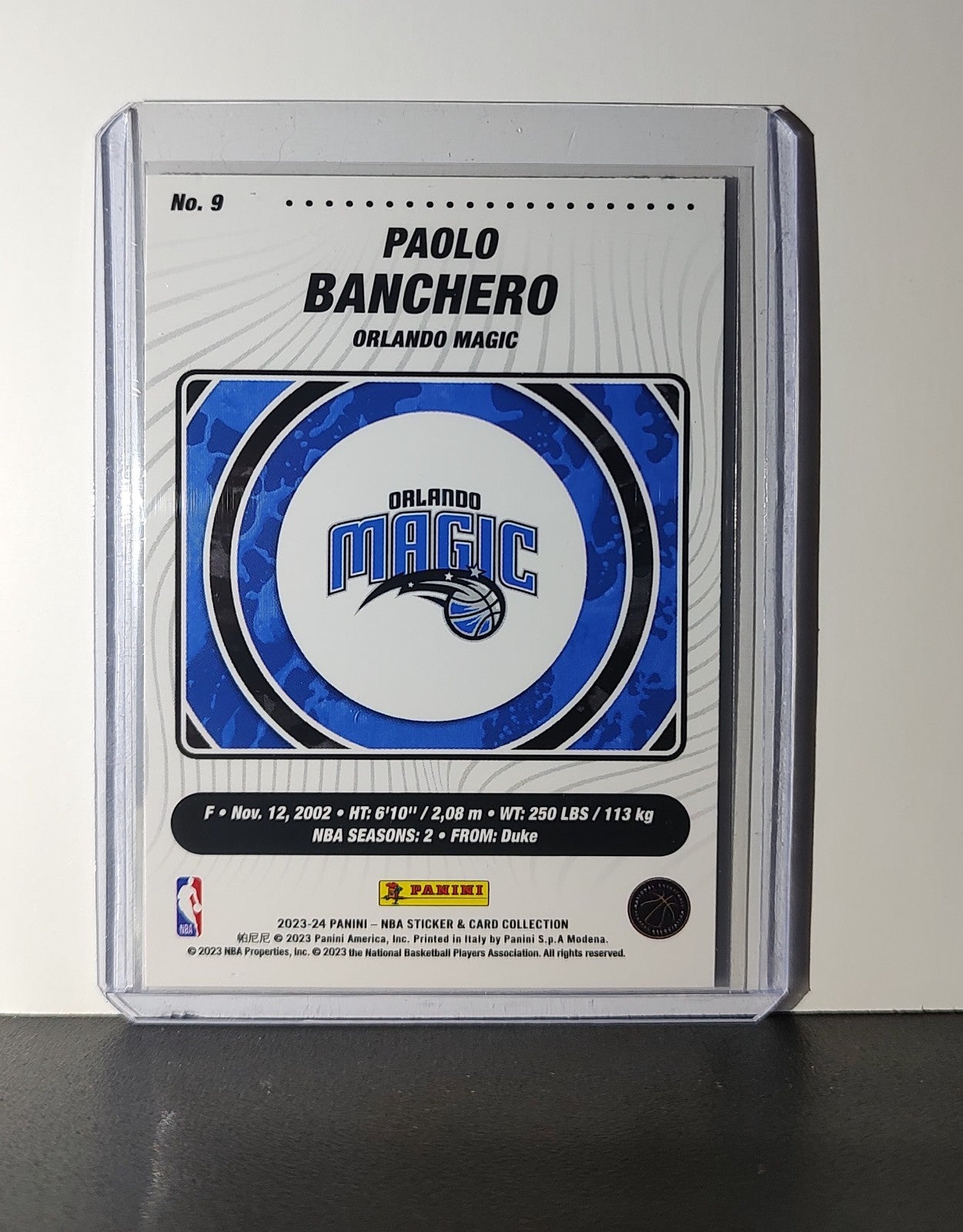 Paolo Banchero 2023-24 Panini NBA Sticker Foil Card #9 Orlando Magic