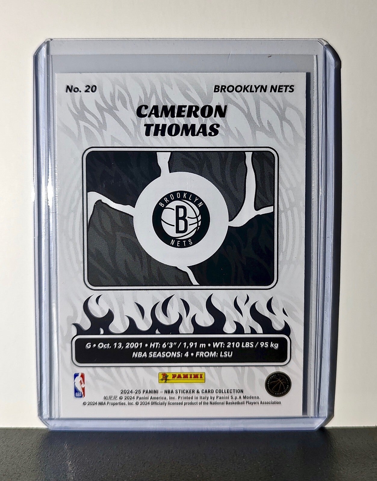 Cameron Thomas 2024-25 Panini NBA #20 Foil Sticker Card Brooklyn Nets