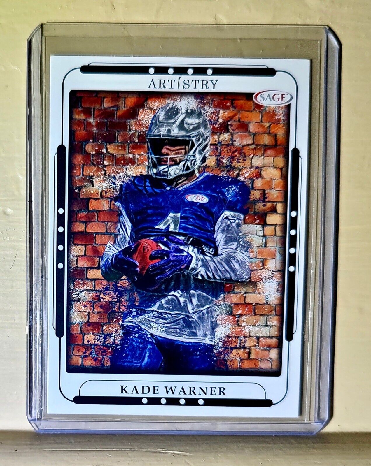 Kade Warner 2023 SAGE NFL Artistry Football #80 Card