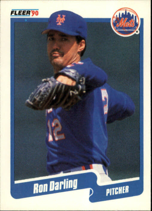 1990 Ron Darling Fleer Baseball Card #201