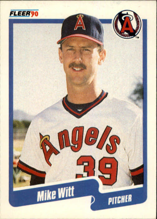 1990 Mike Witt Fleer Baseball Card #148