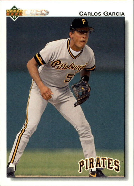 Carlos Garcia 1992 Upper Deck MLB #665 Baseball Card Pittsburgh Pirates