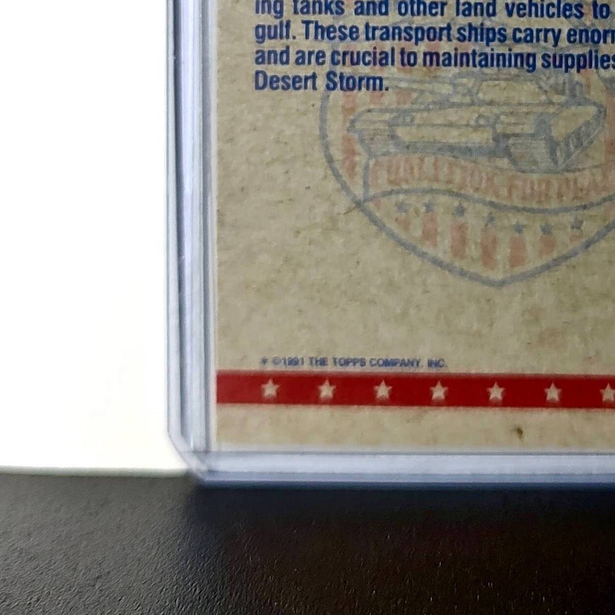 Army Supply Ship 1991 Topps Desert Storm #54 Card