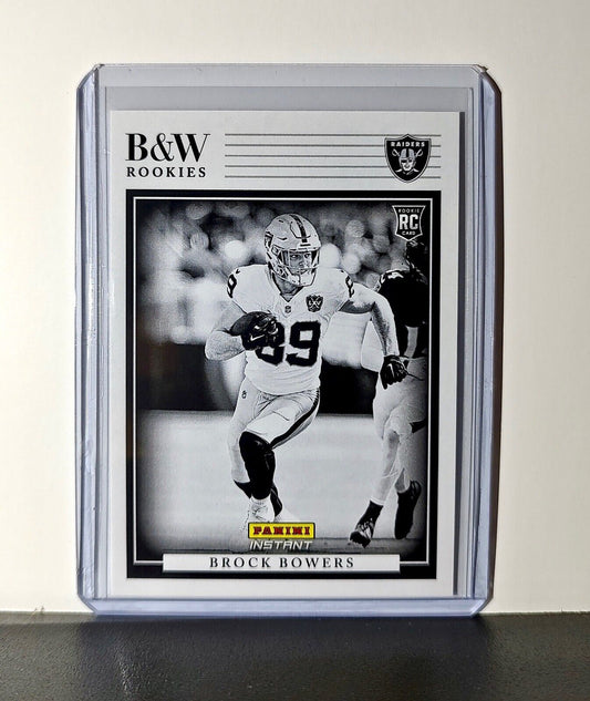 Brock Bowers 2024 Panini NFL #15 Black & White Rookies Card Raiders 1 of 680