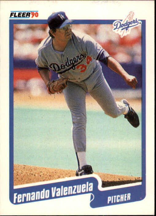 1990 Fernando Valenzuela Fleer Baseball Card #409