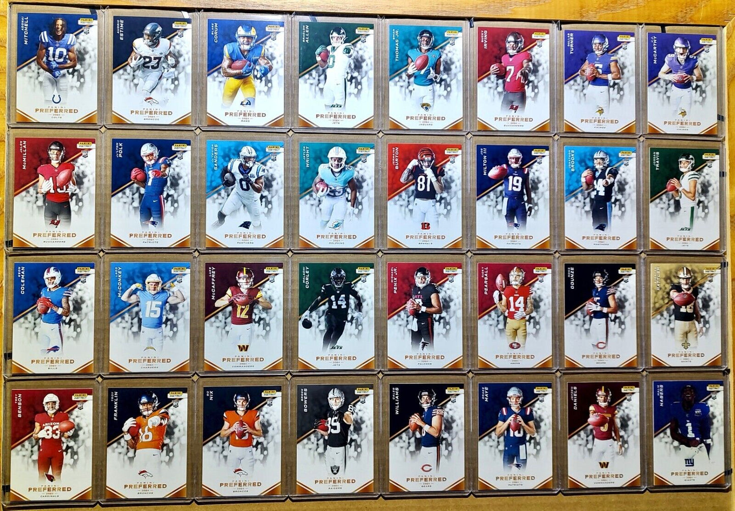 2024 Panini Preferred NFL Complete 32 Card Football Set