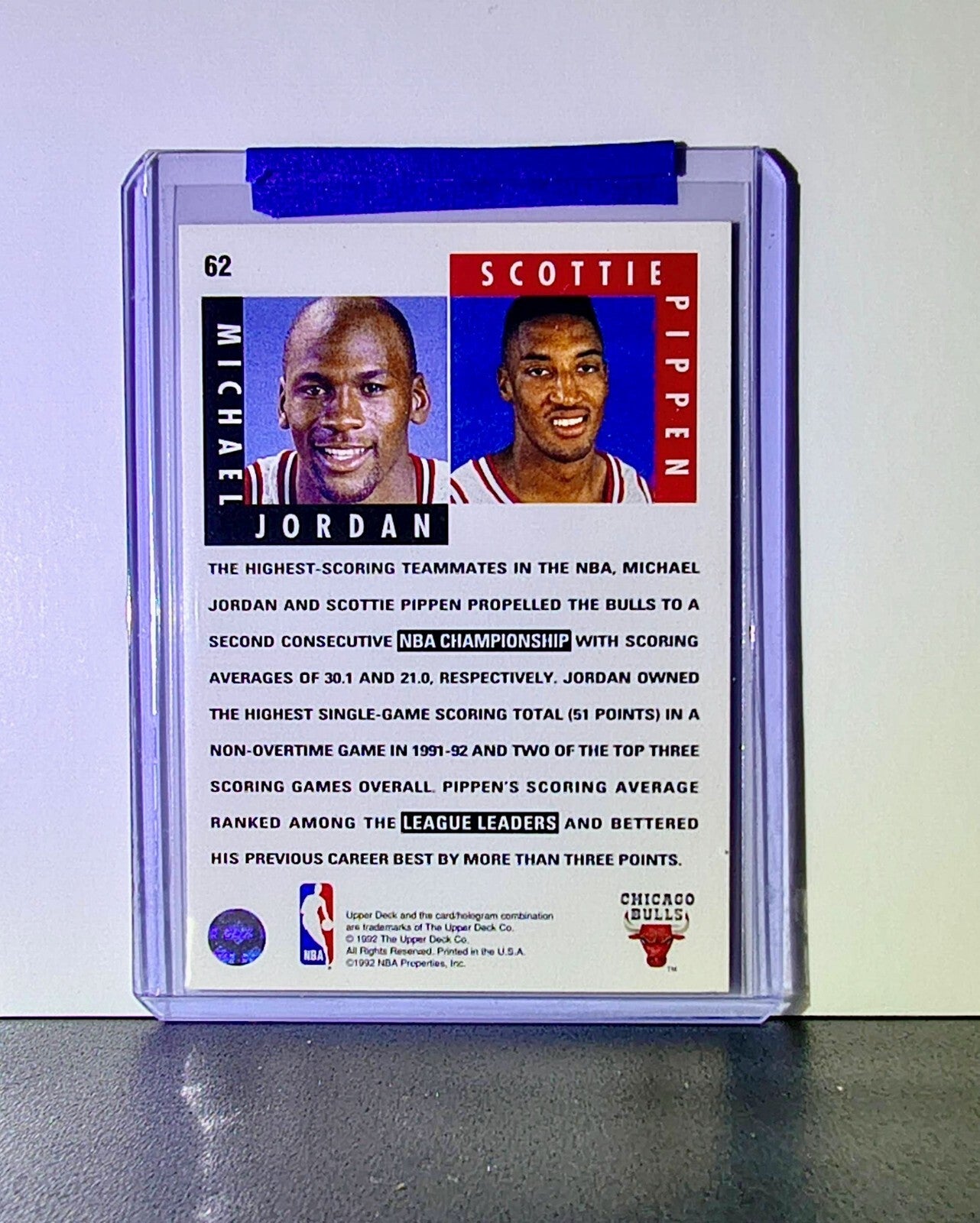 Michael Jordan Scottie Pippen Scoring Threats 1992-93 Upper Deck #62 Card Bulls