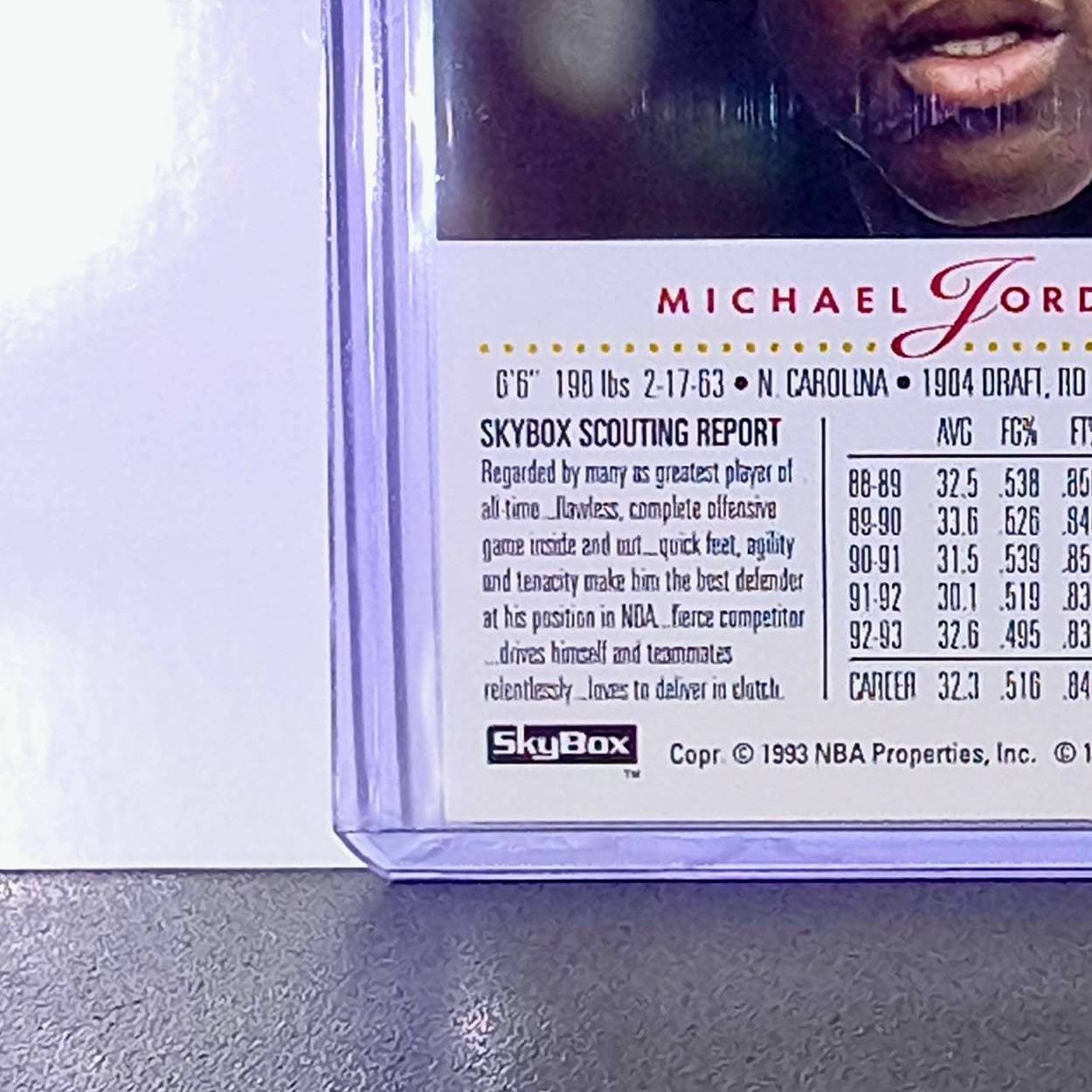 Michael Jordan 1993-94 Skybox Premium #45 Basketball Card Chicago Bulls