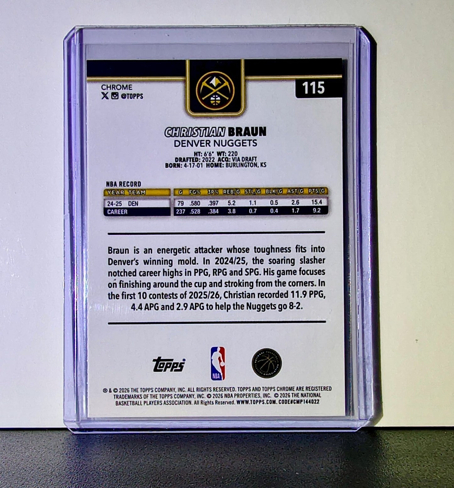 Jaylen Clark 2025-26 NBA Topps Chrome Update #115 Basketball Card Timberwolves
