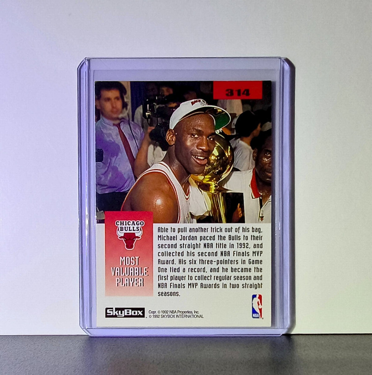 Michael Jordan 1992-93 Skybox The 1992 NBA Finals #314 Card Chicago Bulls