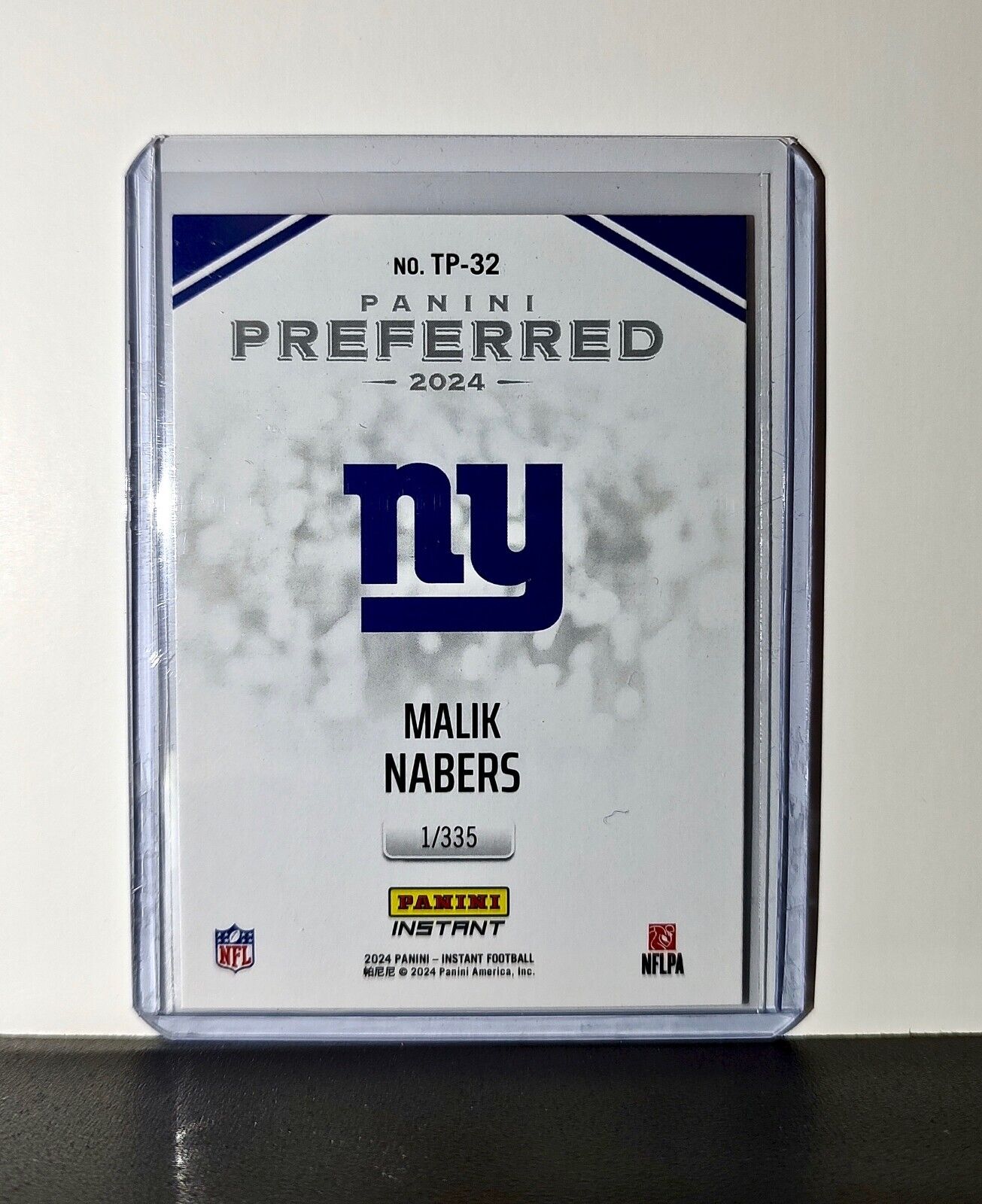 Malik Nabers 2024 Panini Preferred NFL #32 Rookie Card New York Giants 1/335