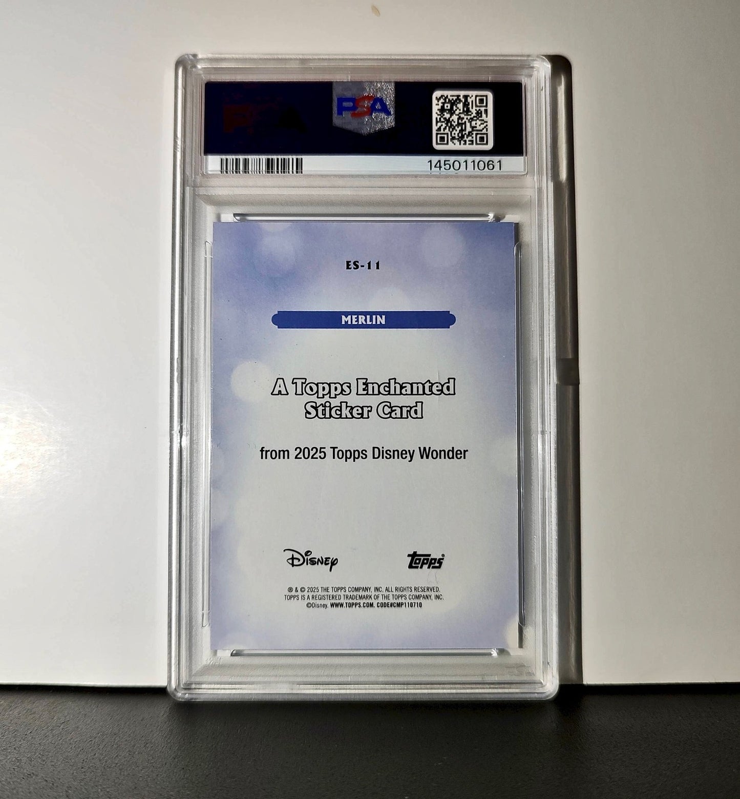 Merlin 2025 Topps Disney #ES-11 Enchanted Sticker Card PSA 9