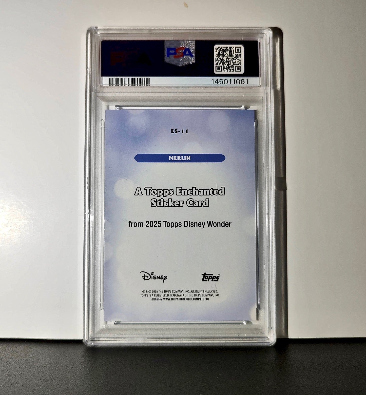 Merlin 2025 Topps Disney #ES-11 Enchanted Sticker Card PSA 9