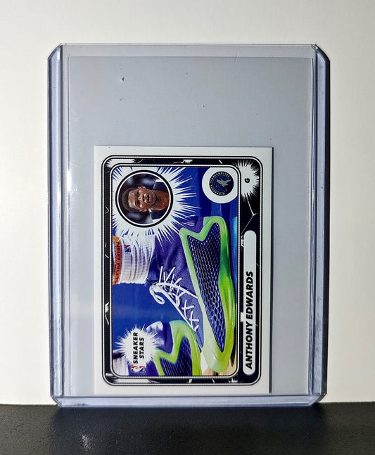 Anthony Edwards Sneaker Stars 2024-25 Panini NBA #49 Sticker Card Timberwolves