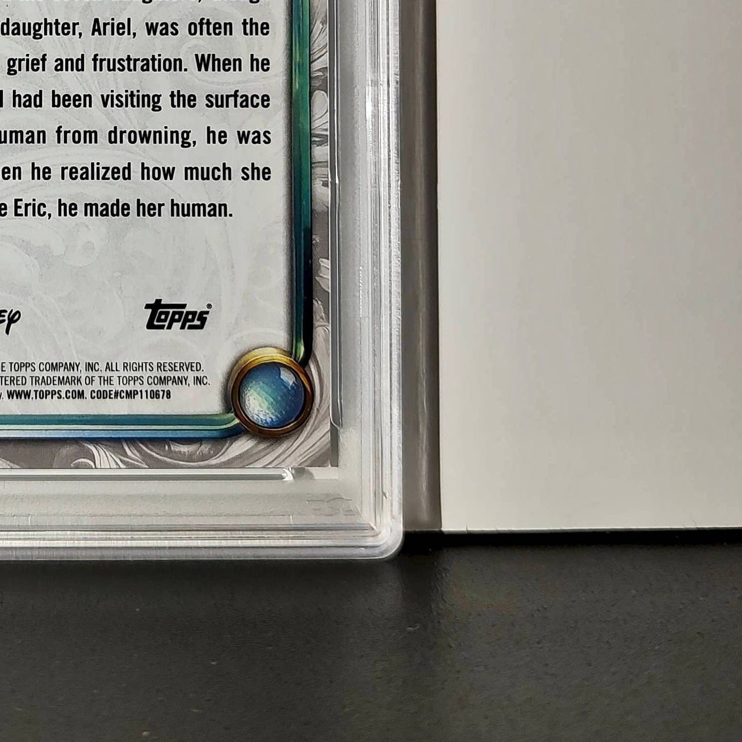 King Triton 2025 Topps Disney #40 Winter Variant Card The Little Mermaid PSA 9