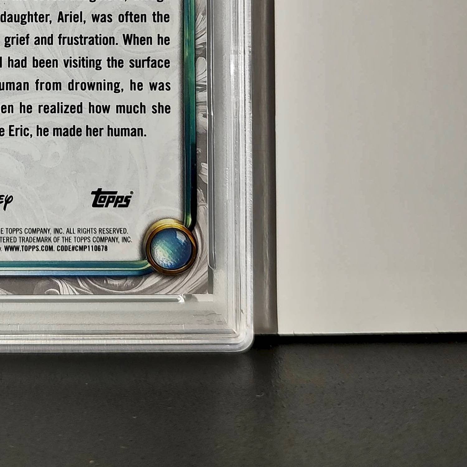 King Triton 2025 Topps Disney #40 Winter Variant Card The Little Mermaid PSA 9