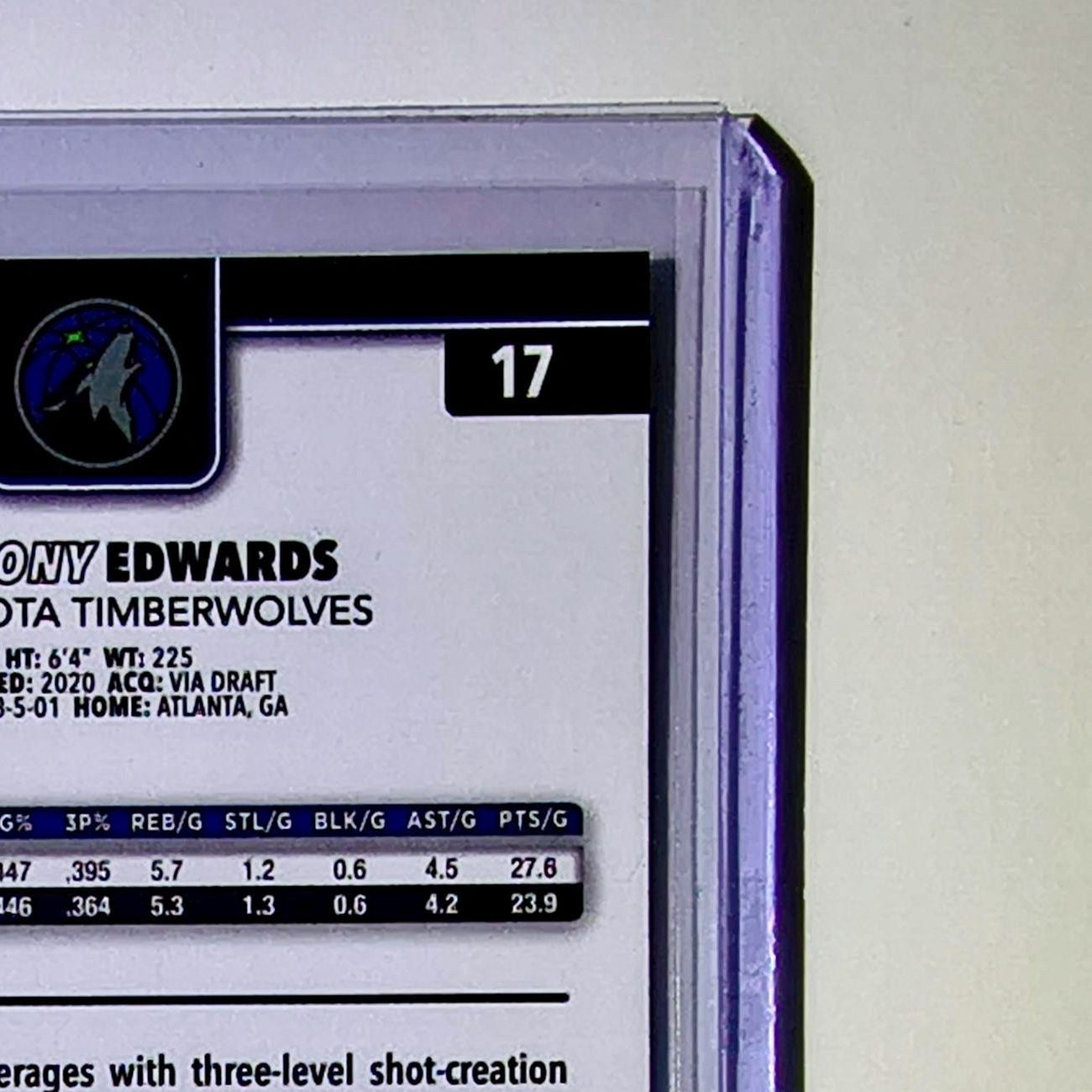 Anthony Edwards 2025-26 NBA Topps Chrome Update #17 Card Minnesota Timberwolves