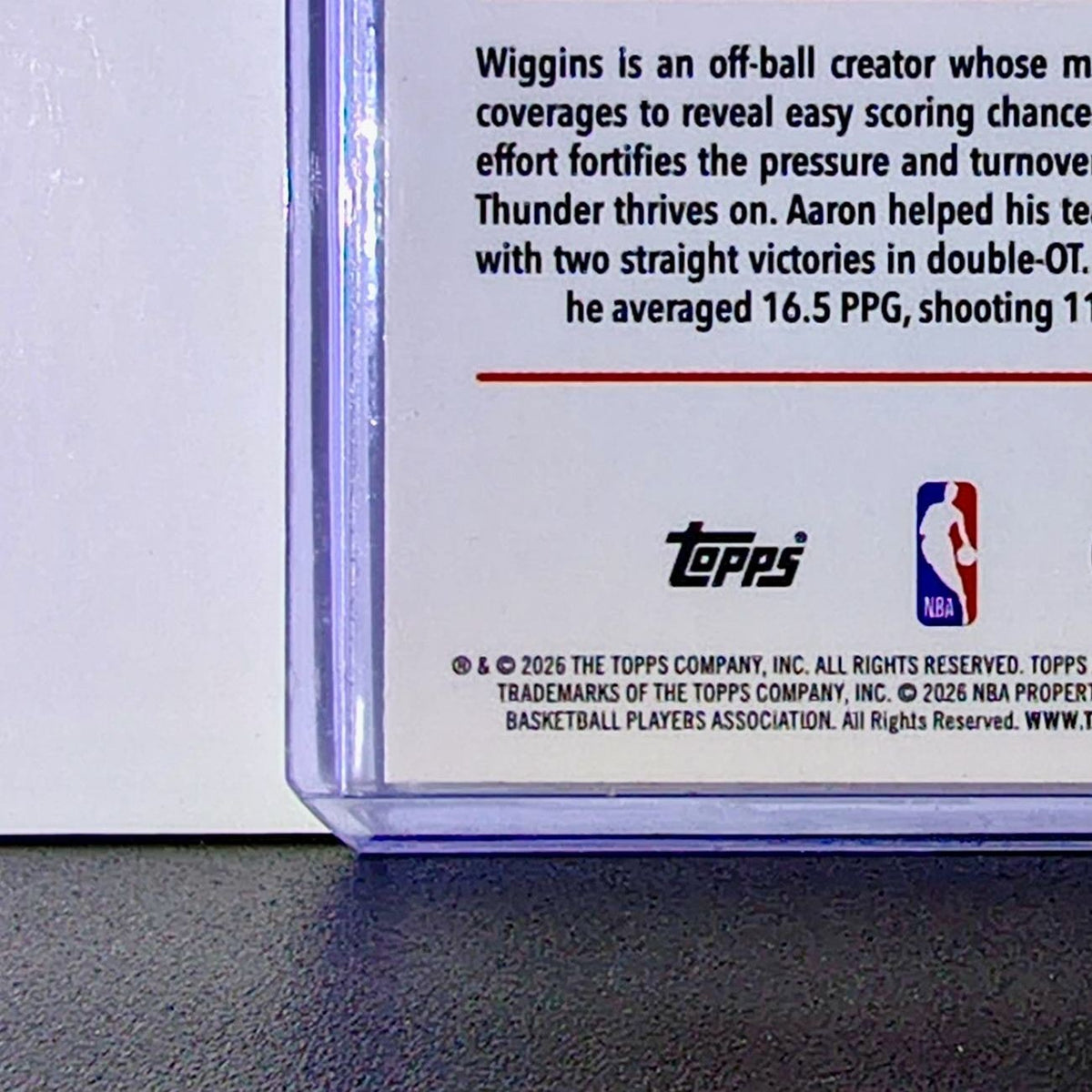 Aaron Wiggins 2025-26 NBA Topps Chrome Update #132 Card Oklahoma City Thunder