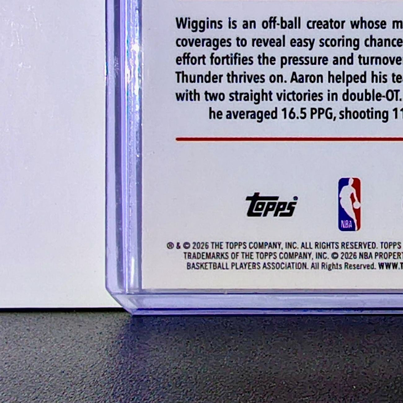 Aaron Wiggins 2025-26 NBA Topps Chrome Update #132 Card Oklahoma City Thunder