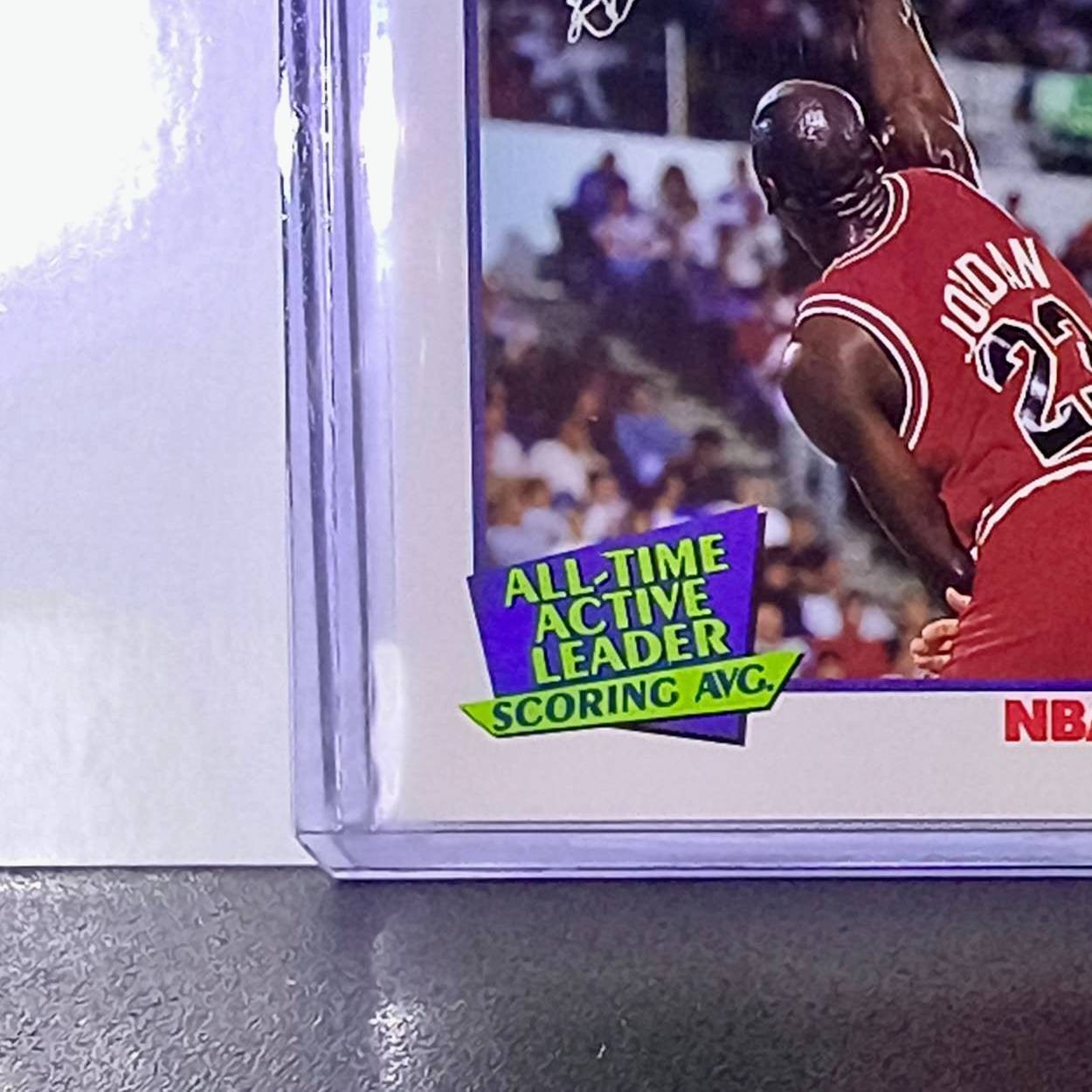 Michael Jordan 1991-92 NBA Hoops #536 All-Time Active Leader Card Chicago Bulls