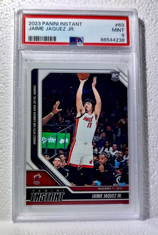 Jaime Jaquez Jr. 2023-24 Panini #63 NBA Rookie Card Heat 1 of 183 PSA 9 Mint