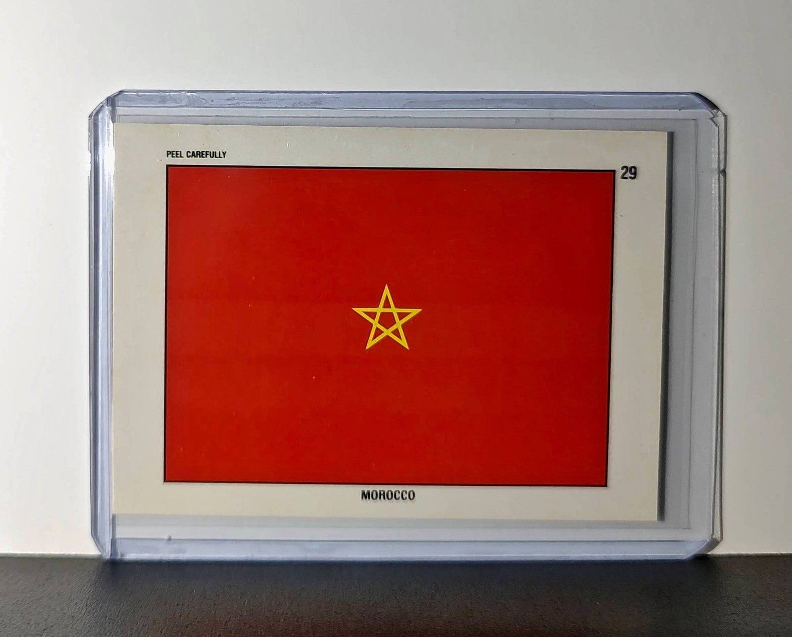 Morocco Flag 1991 Topps Desert Storm #29 Sticker Card