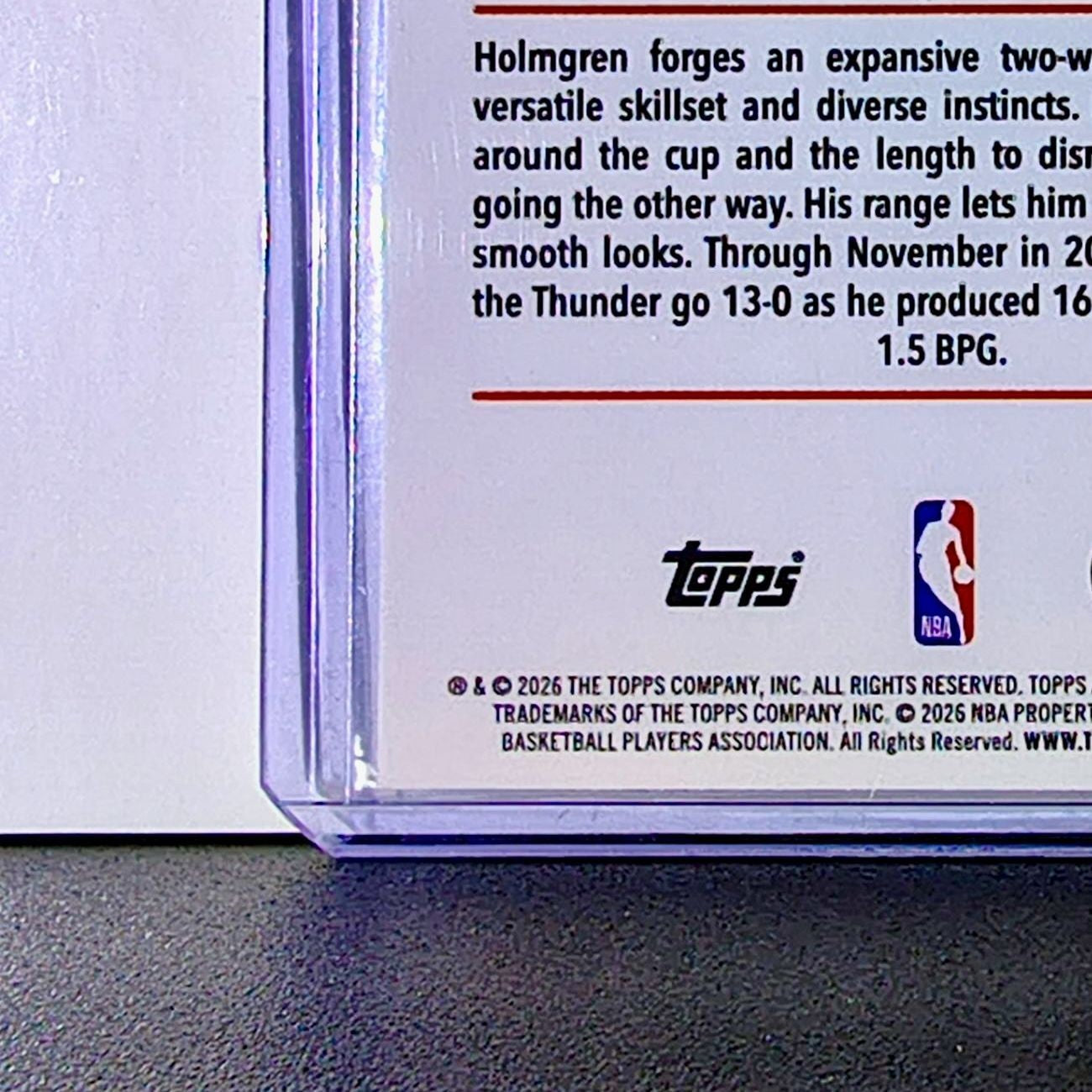 Chet Holmgren 2025-26 NBA Topps Chrome Update #31 Card Oklahoma City Thunder