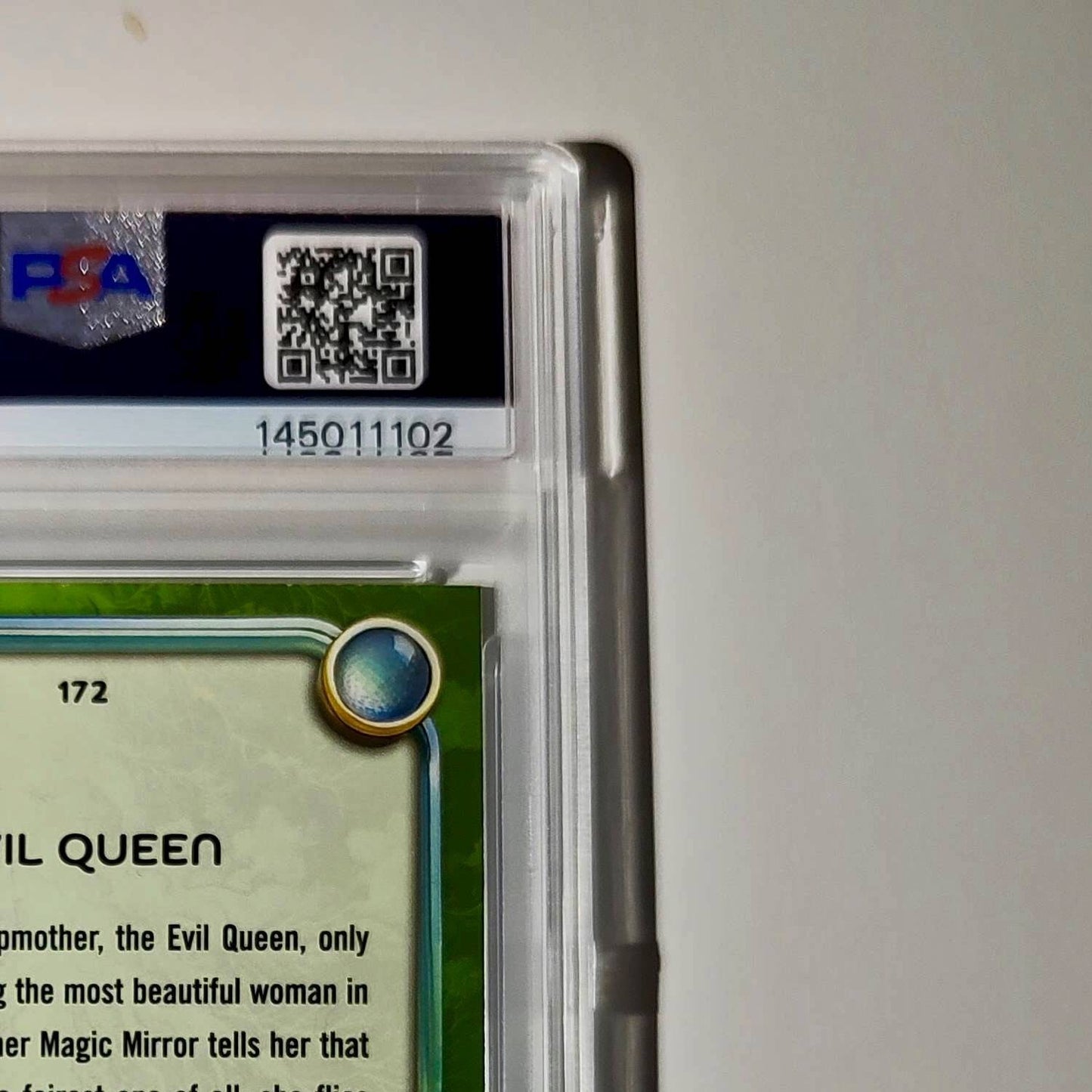 Evil Queen 2025 Topps Disney #172 Card Snow White and the Seven Dwarfs PSA 8