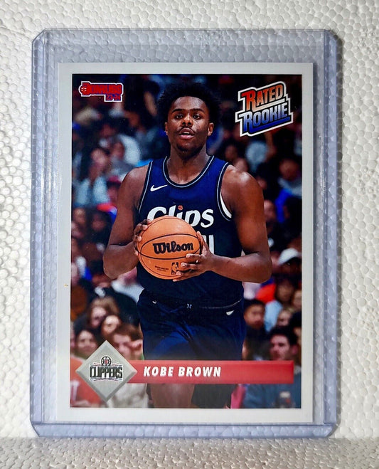 Kobe Brown 2023-24 Panini NBA #25 Rated Rookie Retro Card LA Clippers 1/715