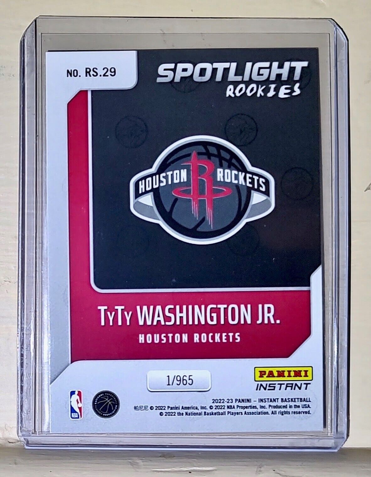 TyTy Washington Jr. 2022-23 Panini NBA #29 Spotlight Rookies Card 1/965