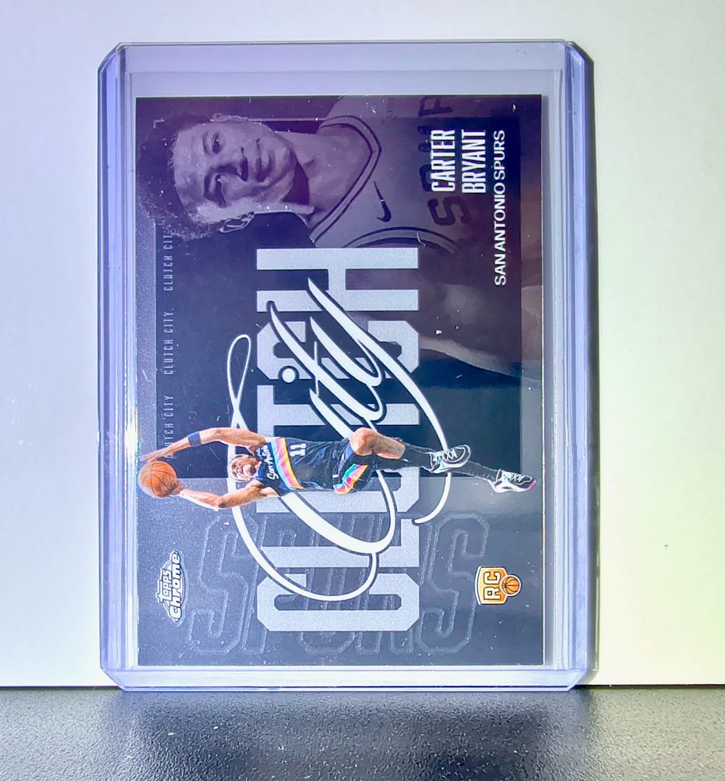 Carter Bryant Rookie 2025-26 NBA Topps Chrome Update Clutch City #YQ-15 Card