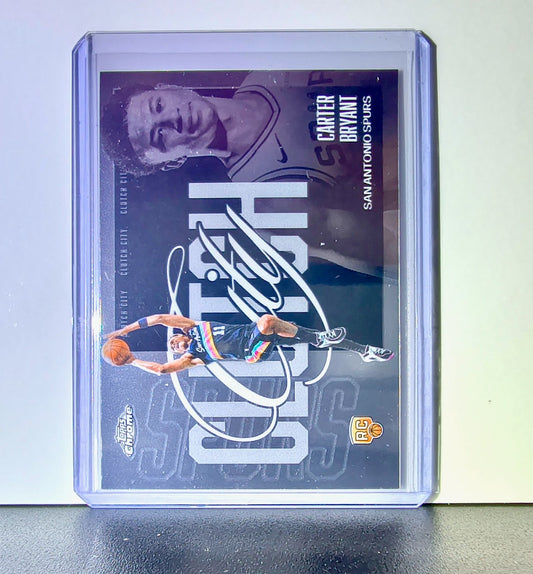 Carter Bryant Rookie 2025-26 NBA Topps Chrome Update Clutch City #YQ-15 Card