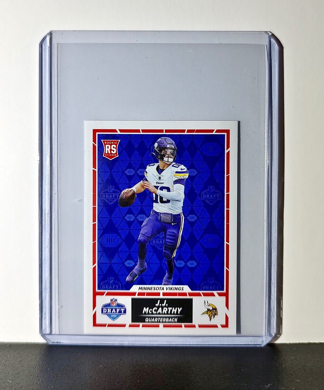 J.J. McCarthy Rookie 2024 Panini NFL Sticker #555 NFL Draft Minnesota Vikings
