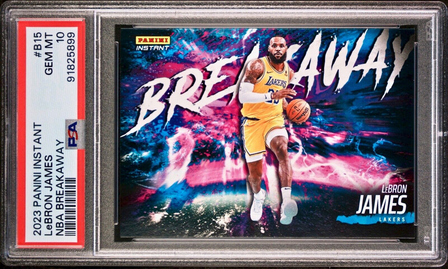 LeBron James 2023-24 Panini NBA Breakaway #15 Card 1 of 4085 PSA 10 Gem Mint