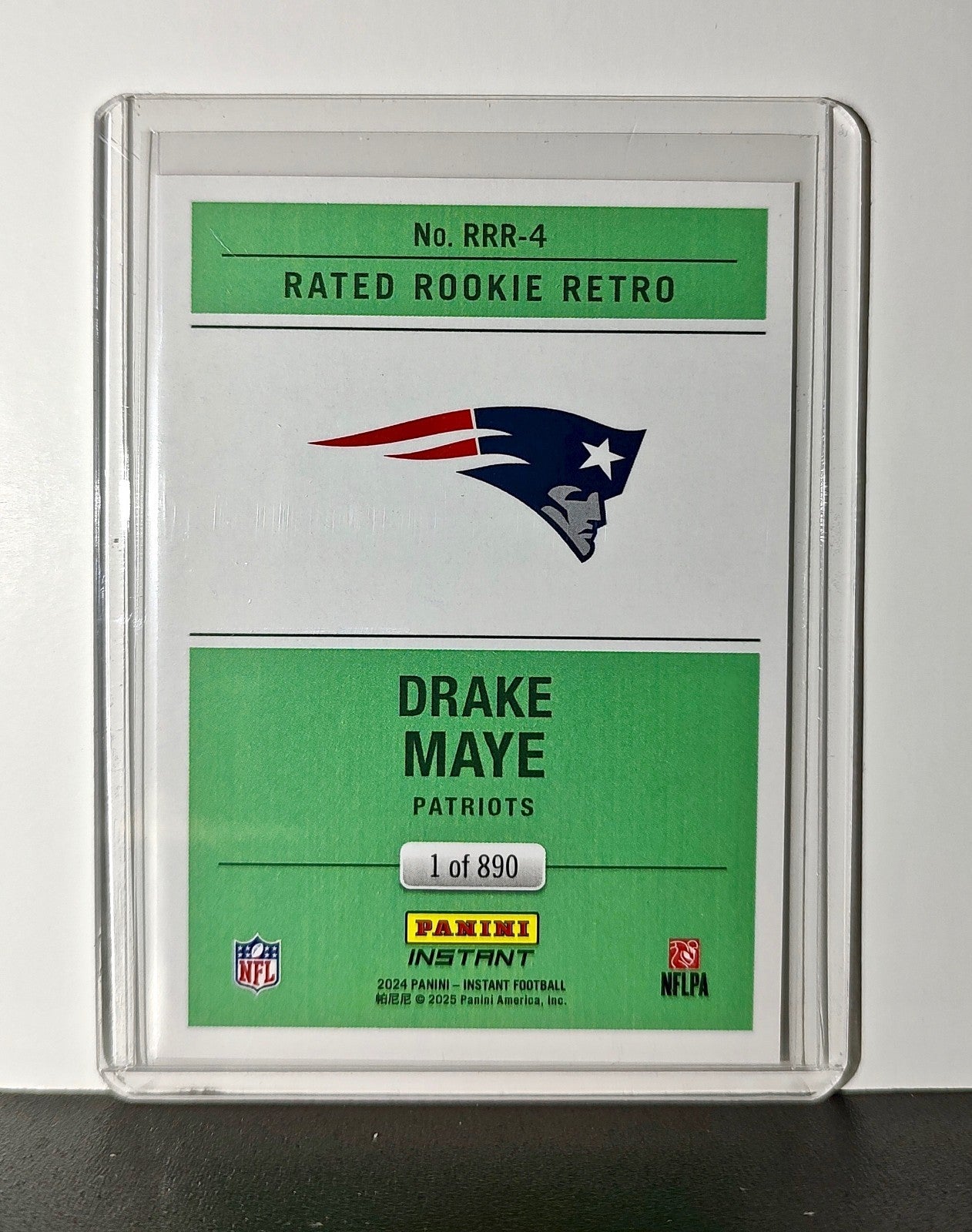 Drake Maye Rookie 2024 Panini Rated Rookie Retro NFL #4 NE Patriots 1 of 890