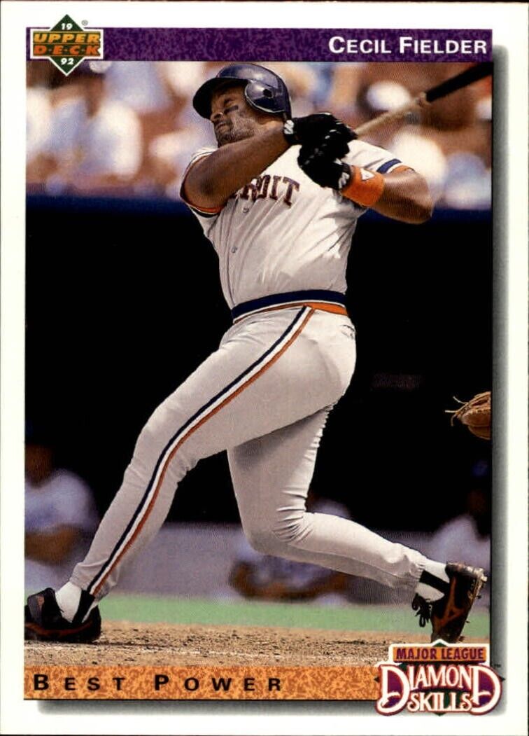 Cecil Fielder 1992 Upper Deck MLB #647 DS Baseball Card Detroit Tigers