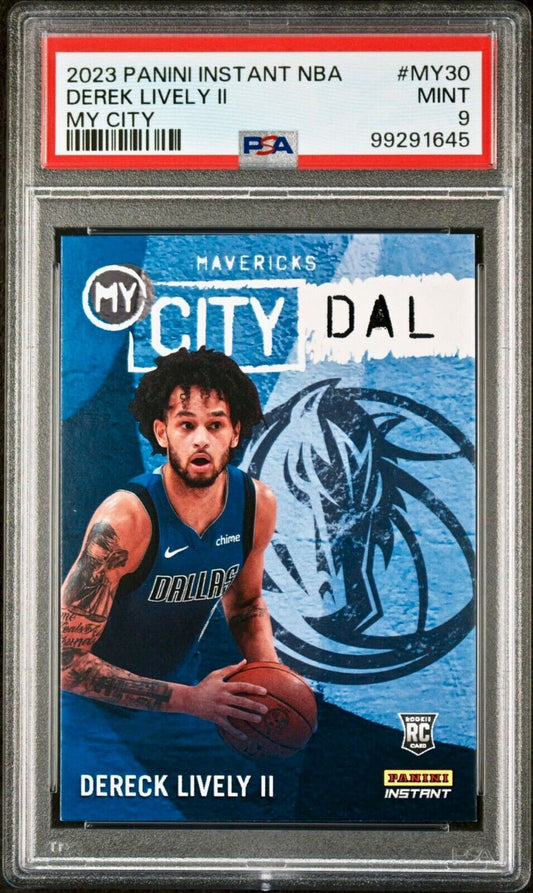 Dereck Lively II 2023 Panini MyCity Rookie NBA #MY-30 Basketball Card PSA 9 Mint