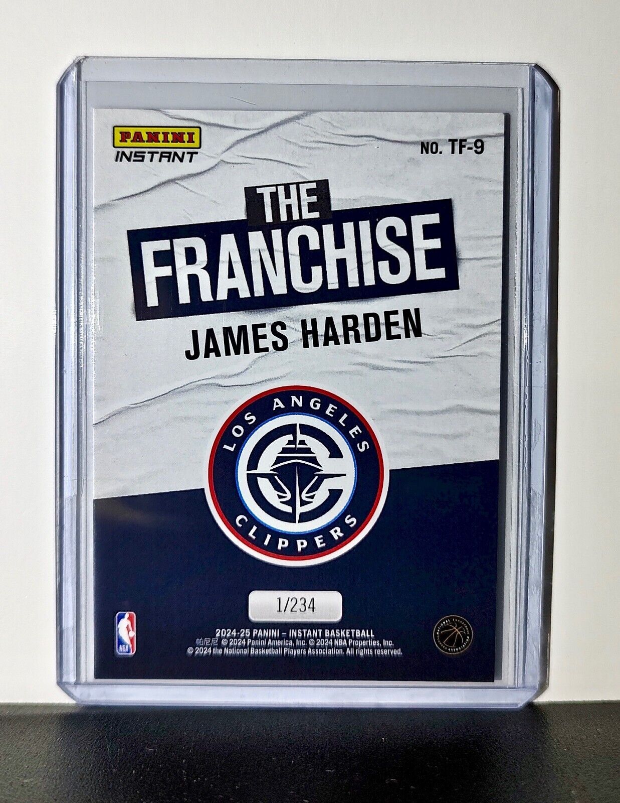 James Harden 2024-25 Panini The Franchise NBA #9 Card Los Angeles Clippers 1/234