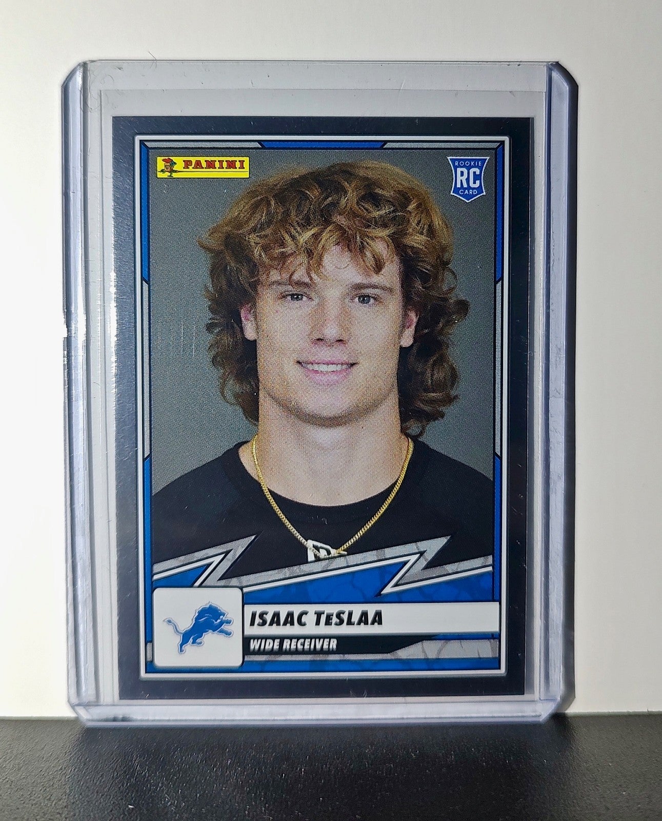 Isaac TeslAa Rookie 2025 Panini NFL #91 Foil Sticker Card Detroit Lions