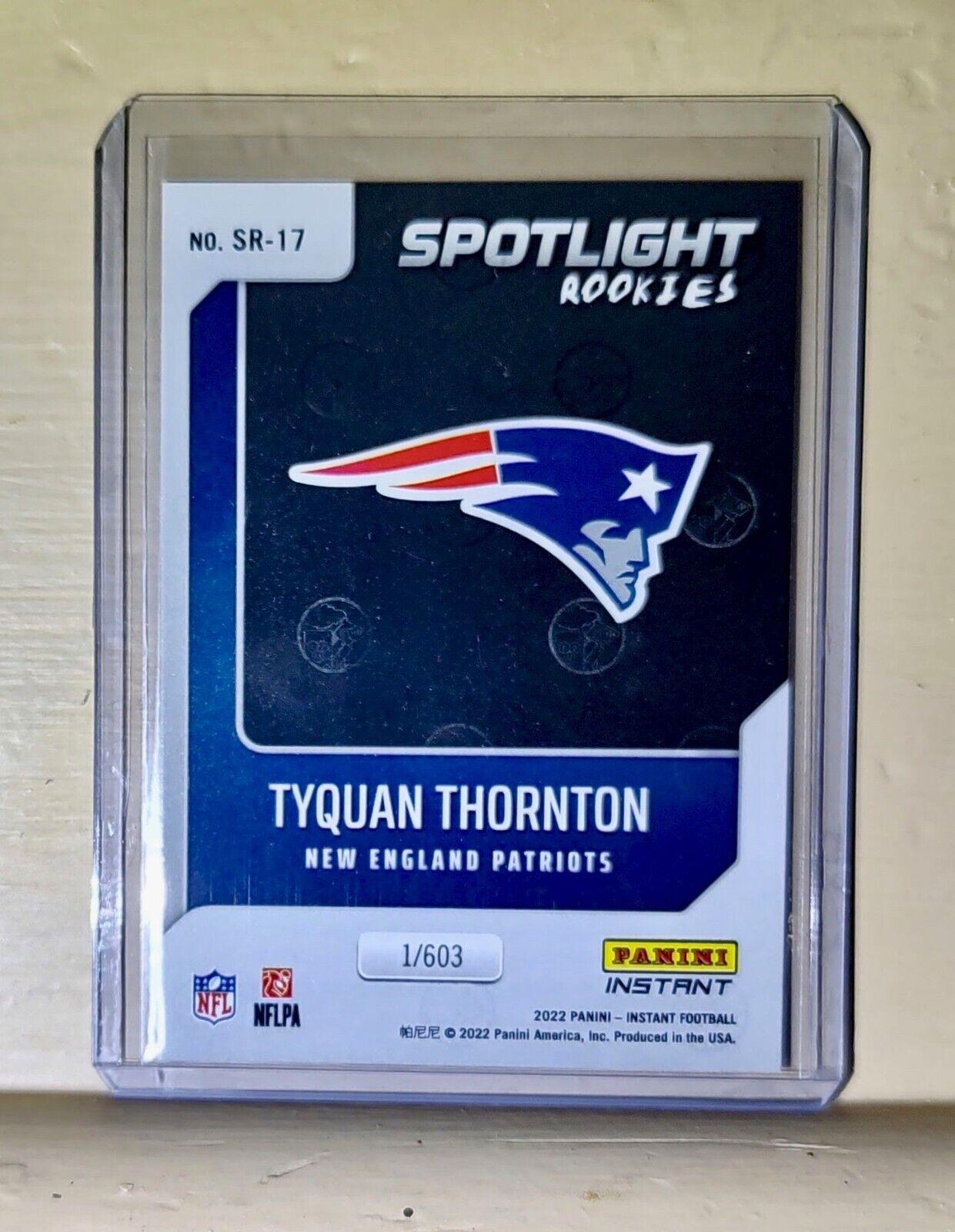 Tyquan Thornton 2022 NFL Panini #17 Spotlight Rookie Football Card 1/603