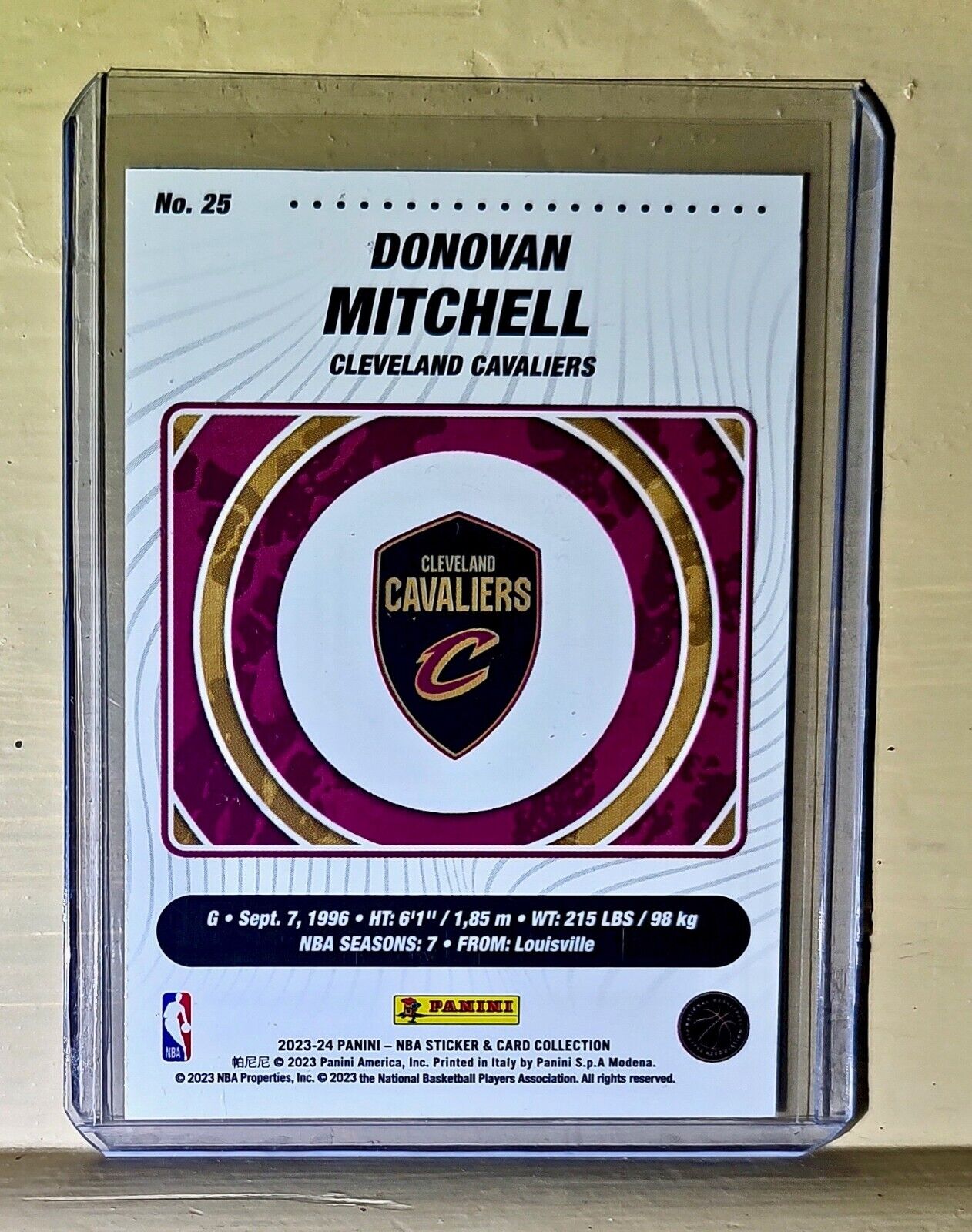 Donovan Mitchell 2023-24 Panini NBA Silver Foil Parallel #25 Card Cavaliers