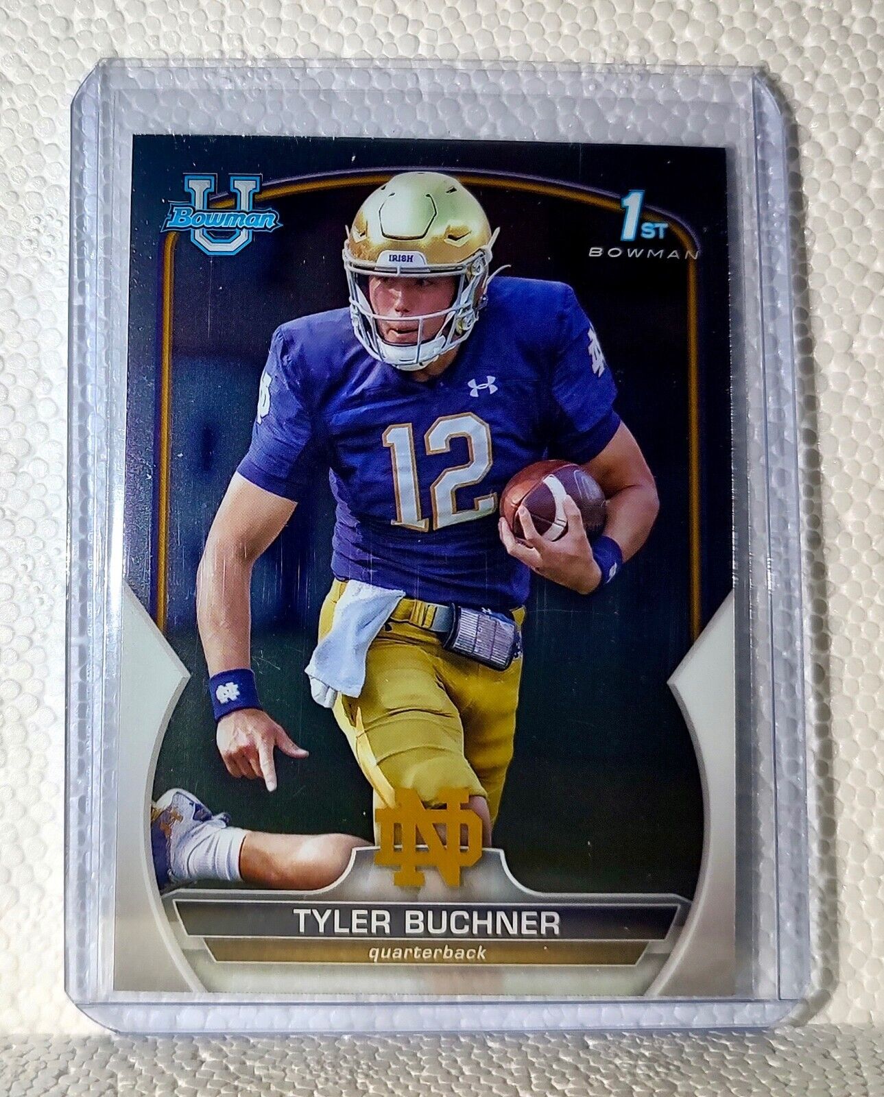 Tyler Buchner 2022 Topps 1st Bowman U Football #24 Card Notre Dame