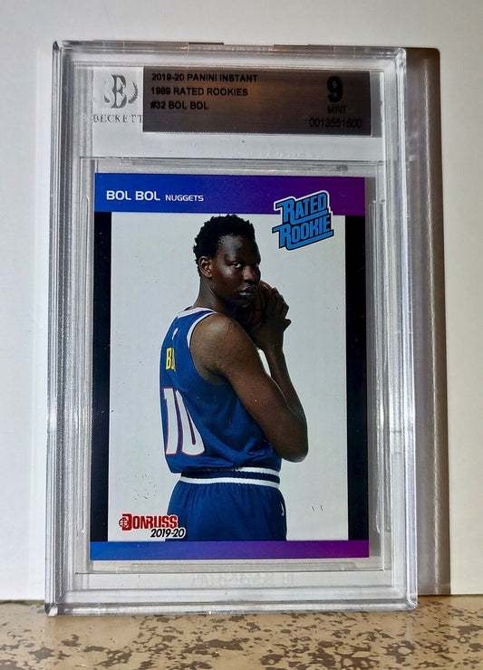 Bol Bol 2019-20 Panini NBA #32 1989 Rated Rookies 1/3431 BGS 9 Mint Nuggets