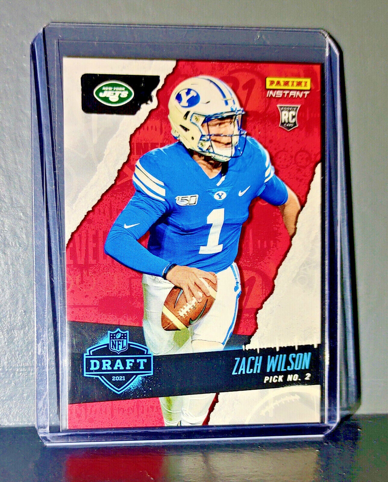 Zack Wilson 2021 Panini NFL Instant Draft Night #2 Rookie Card 1 of 2894